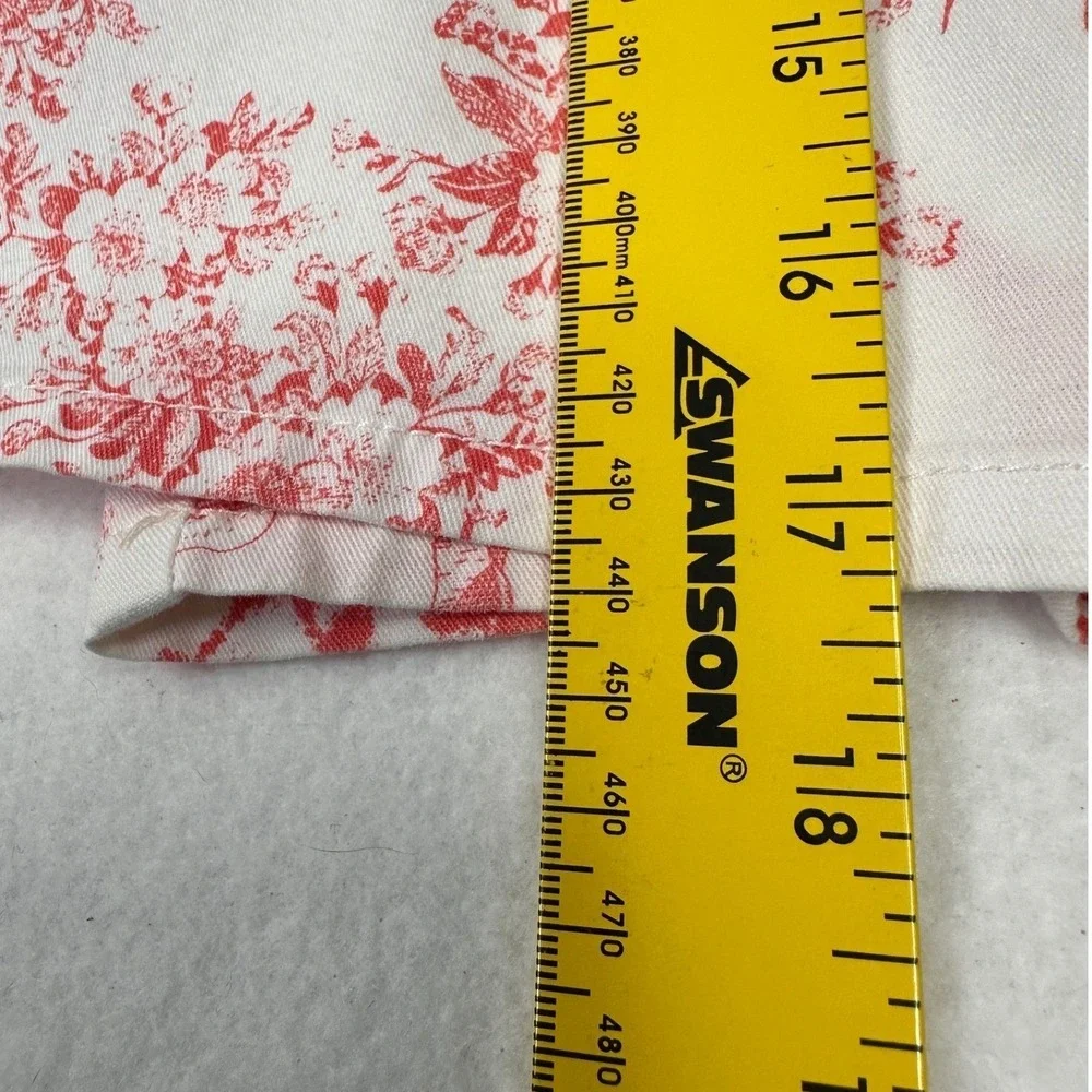 D &Co Vintage Style Wrap Skort Womens‎ S Toile Floral Cotton Blend Summer Picnic